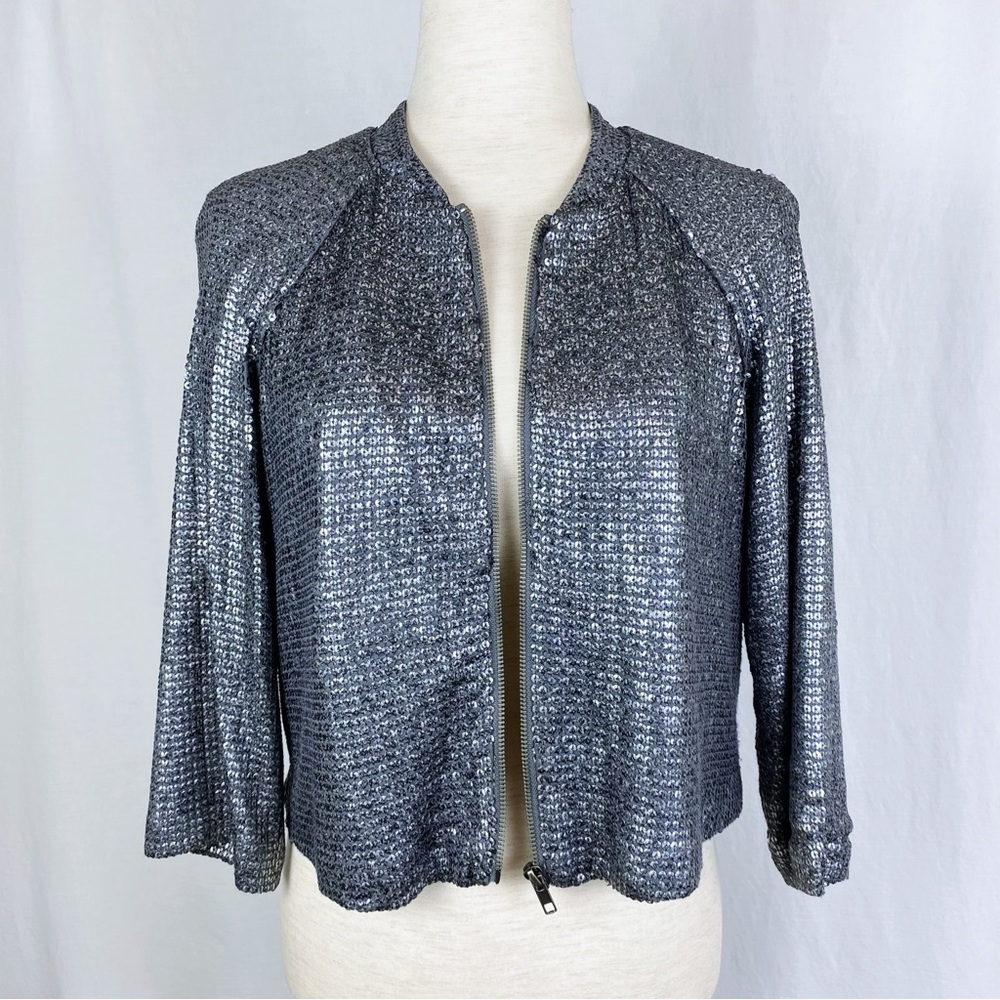 Anthropologie Silence + Noise Metallic Jacket Size Medium